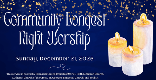 Community Longest Night Service on Sunday, December 21, 2025